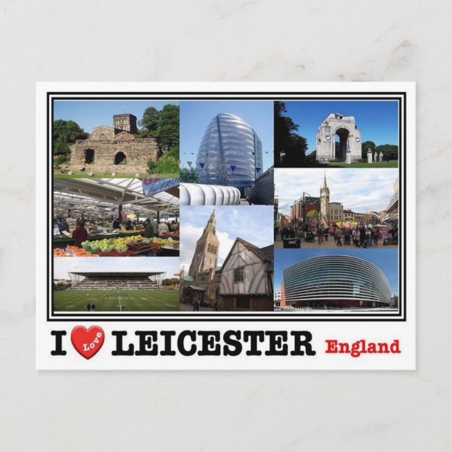 Cartão Postal GB Reino Unido - Inglaterra - Leicester - (Frente)