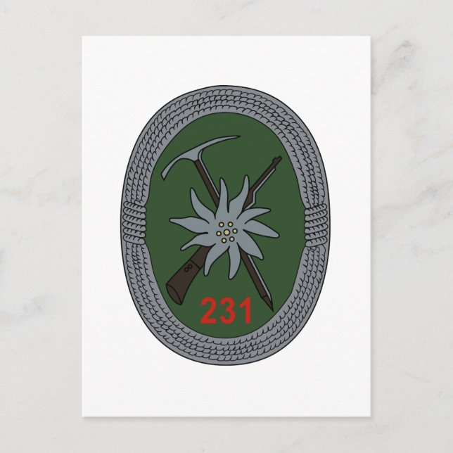 Cartão Postal Gebirgsjagerbataillon 231 (Frente)