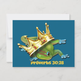Cartão Postal Gecko com a coroa — Provérbios
