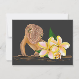 Cartão Postal Gecko Cute Hawaii