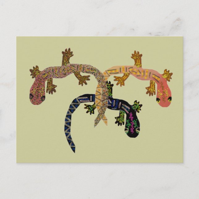 Cartão Postal Gecko Dance (Frente)