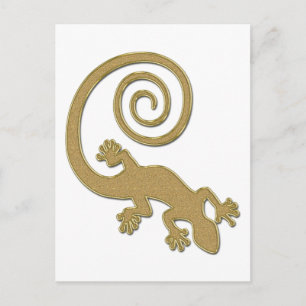 Cartão Postal Gecko ouro faça seu próprio histórico