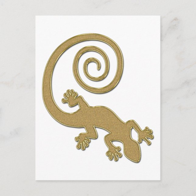 Cartão Postal Gecko ouro | faça seu próprio histórico (Frente)