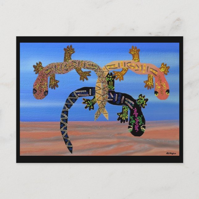 Cartão Postal Geckos no Vale do Fogo (Frente)