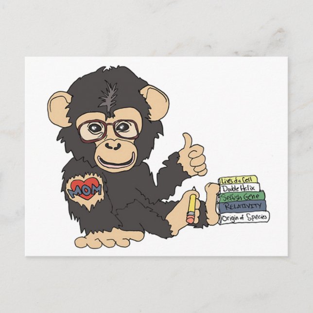 Cartão Postal Geek Chimp (Frente)