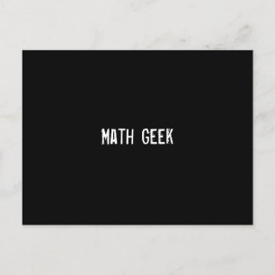 Cartão Postal Geek de matemática
