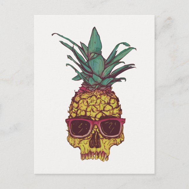 Cartão Postal Geek Funky Legal Pineapple Punk (Frente)