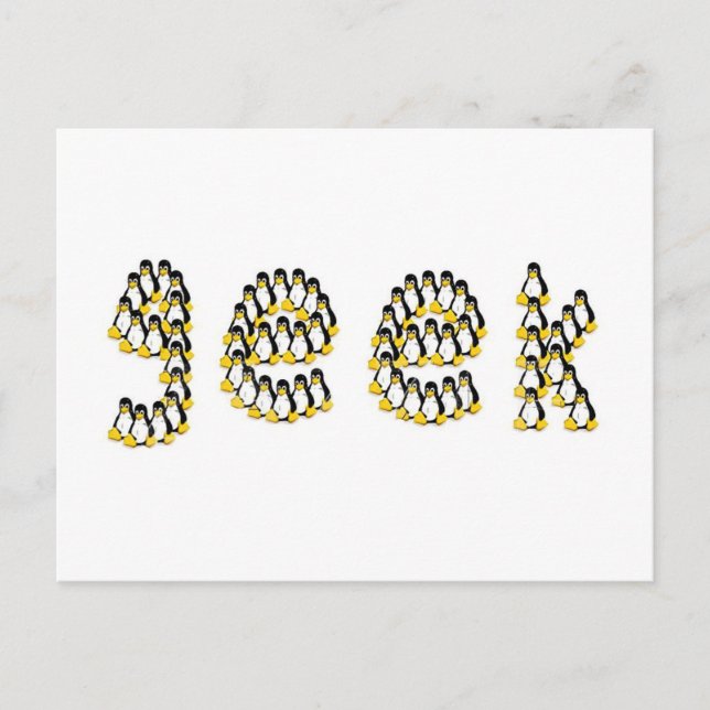 Cartão Postal Geek Linux Tux (Frente)