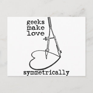 Cartão Postal Geeks fazem amor simetricamente