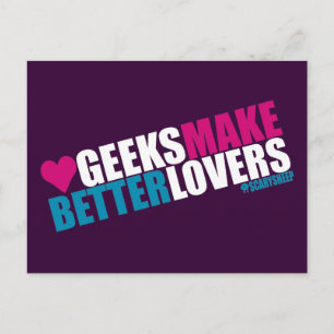 Cartão Postal Geeks Fazem Melhores Amantes