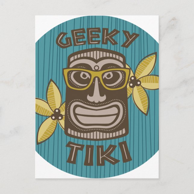 Cartão Postal Geeky Tiki (Frente)