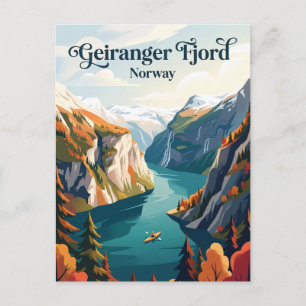 Cartão Postal Geiranger Fjord Noruega