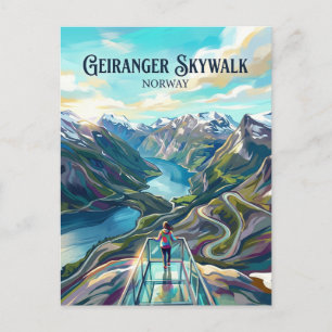 Cartão Postal Geiranger Skywalk - Dalsnibba Noruega