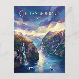 Cartão Postal Geirangerfjord Noruega