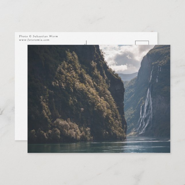 Cartão Postal Geirangerfjord Noruega (Frente/Verso)