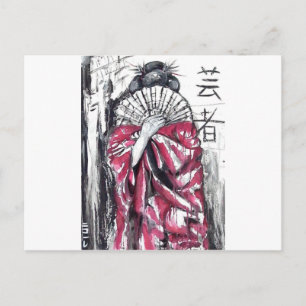 CARTÃO POSTAL GEISHA, O ARTISTA