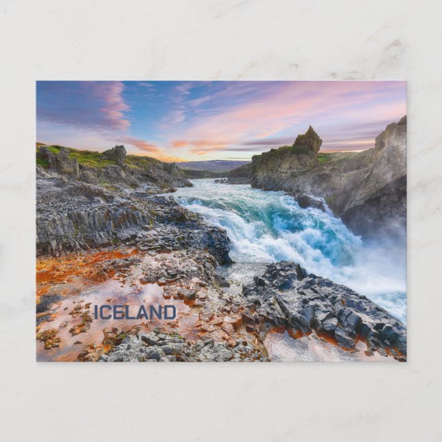 Cartão Postal Geitafoss Waterfall, Islândia (Frente)
