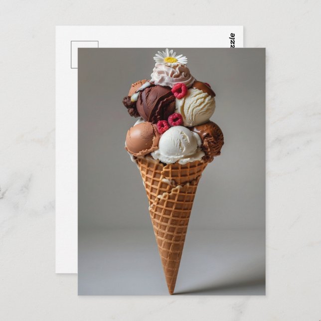 Cartão Postal Gelato italiano, Posto (Frente/Verso)