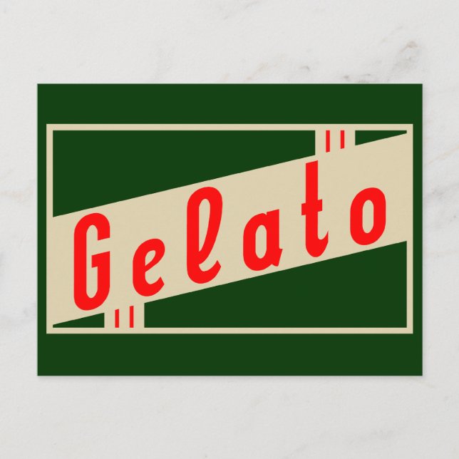 Cartão Postal gelato italiano retrô (Frente)