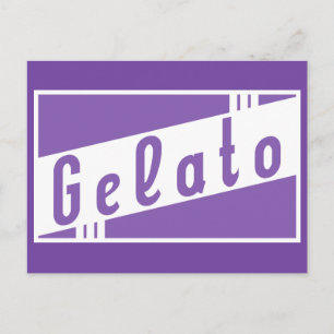 Cartão Postal gelato retrô