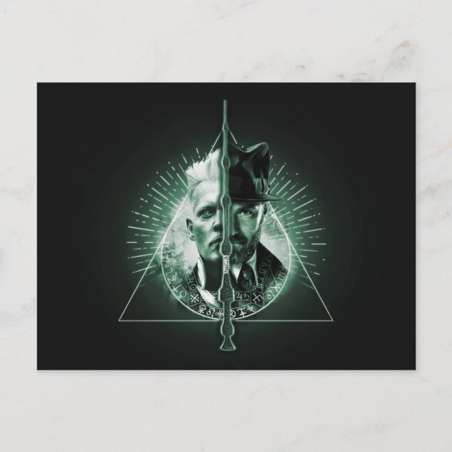 Cartão Postal GELLERT GRINDELWALD™ Versus Dumbledore (Frente)