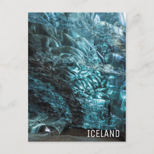 Cartão Postal Gelo azul de uma caverna de gelo, Islândia