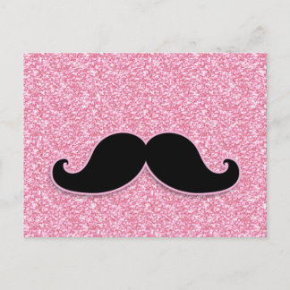 CARTÃO POSTAL GELO DE TINTA PRETA DE MOSTACHE IMPRESSO