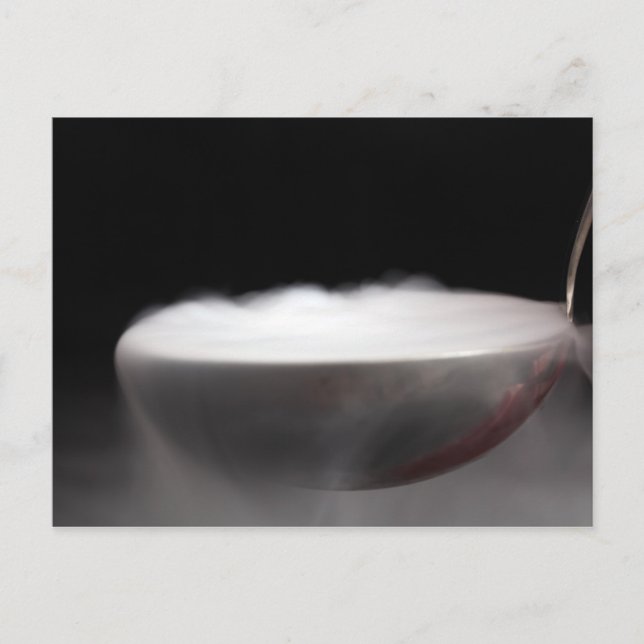 Cartão Postal Gelo seco em uma colher (Frente)