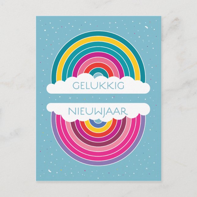 Cartão Postal Gelukkig Nieuwjaar (Frente)