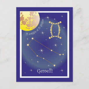 Cartão Postal Gemelli 21 maggio al 21 giugno Postkarte