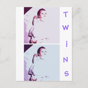 Cartão Postal Gêmeos bebês recém-nascidos