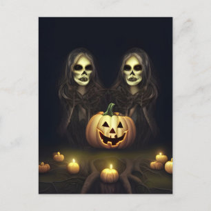 Cartão Postal Gêmeos Halloween