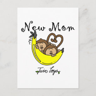 Cartão Postal Gêmeos Novos Camisetas e presentes da mãe