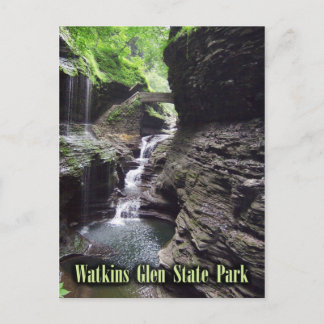 Cartão Postal Gemido no Parque Estadual de Watkins Glen, Nova Io