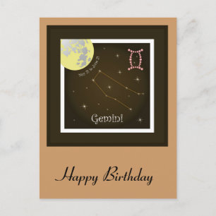 Cartão Postal Gemini de 21 de maio a 21 de junho Postkarte