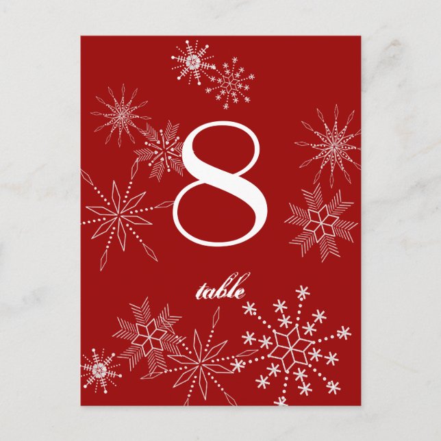 Cartão Postal Gems/ Placa de Mesa do Floco de Neve (Frente)