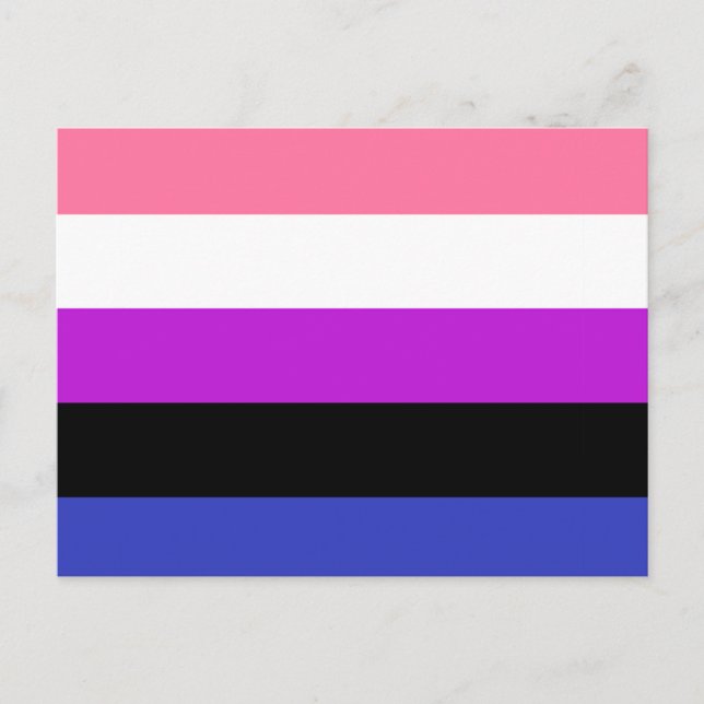 Cartão Postal Genderfluid Flag (Frente)