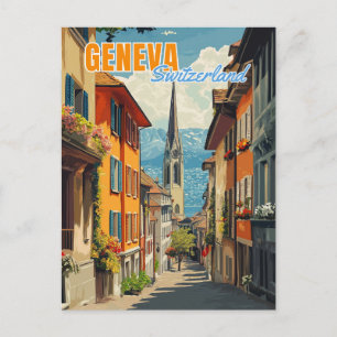 Cartão Postal Genebra Alpes Suíços