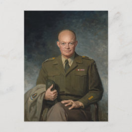 Cartão Postal General Dwight Eisenhower 5 Star - Retrato Pintado