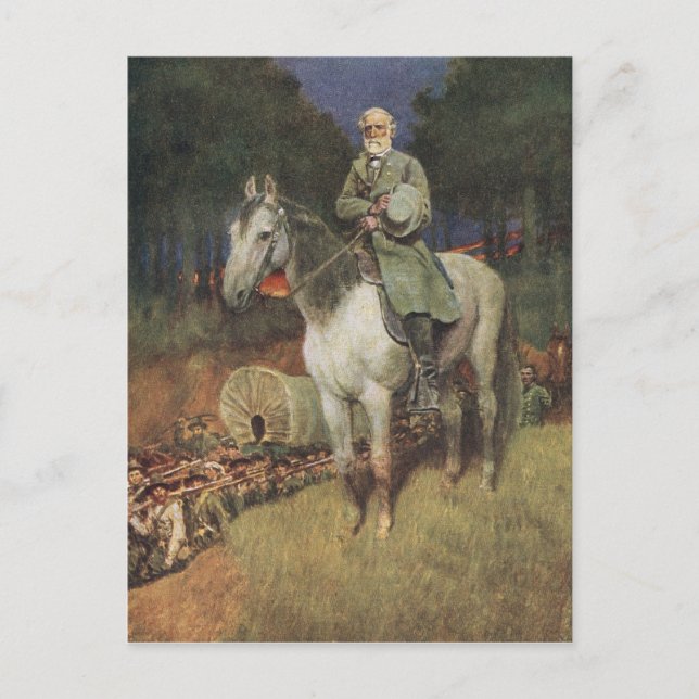 Cartão Postal General Lee sobre seu famoso carregador, "Viajante (Frente)