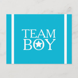 Cartão Postal Gênero Revelação Aqua Blue Team Boy A01A