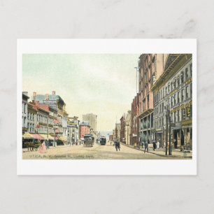 Cartão Postal Genesee Street antiga, Utica, Nova York