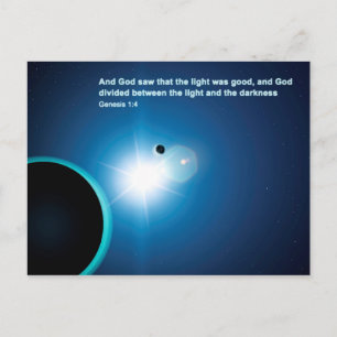 Cartão Postal Gênesis - Luz E Escuridão