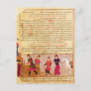 Cartão Postal Genghis Khan e seus filhos por Rashid al-Din
