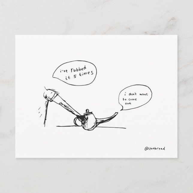 cartão postal gênio (Frente)