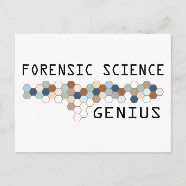 Cartão Postal Gênio de Ciência Forense (Frente)