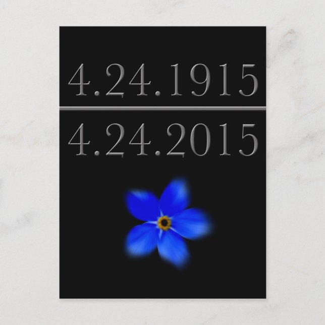 Cartão Postal Genocídio armênio me esquece não (Frente)