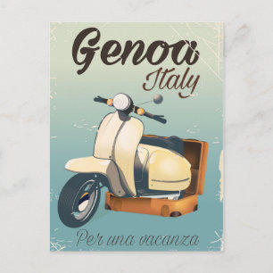 Cartão Postal Gênova Itália Para um pôster vintage de férias