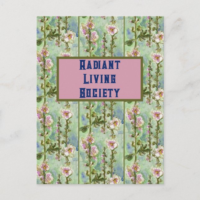 Cartão Postal Gentil Mallow Radiant Living (Frente)