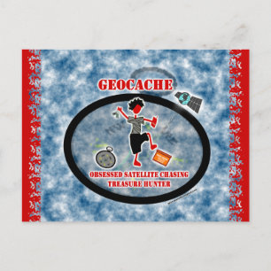 Cartão Postal Geocaching Obcecado Satélite